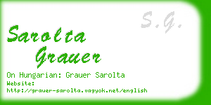 sarolta grauer business card